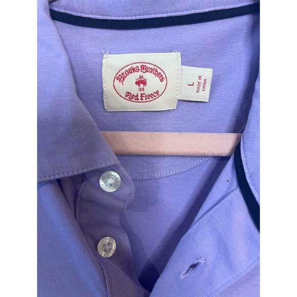 Brooks Brothers Men Purple Polo Size LG Short Sleeve - Picture 4 of 5